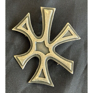 Vintage Modernist Brooch Pin Mid Century Israeli Jewelry Star Sun Modern Design